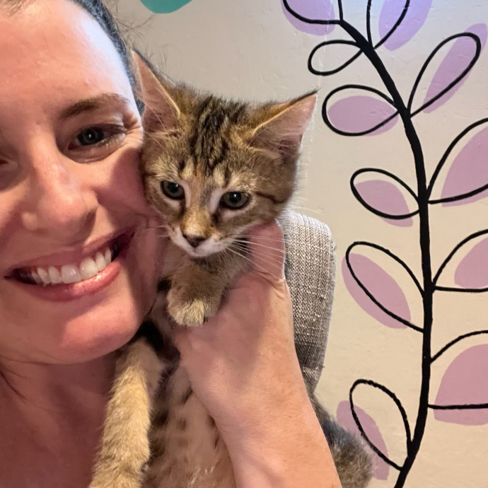 Cat Mom With Experience Giving Medicine photo 2