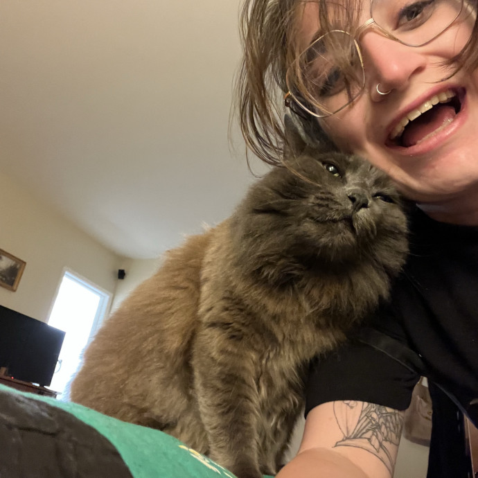 A Cat Lover Happy To Be With A Cat