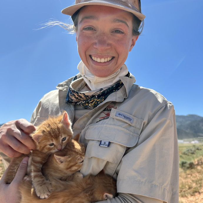 Animal Lover With Wildlife Background