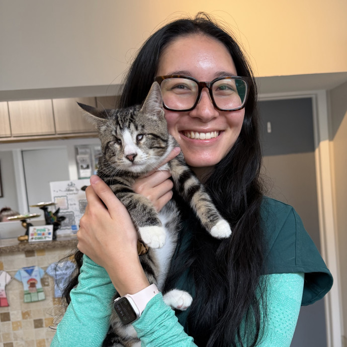 Vet Student With 2 Cats Herself