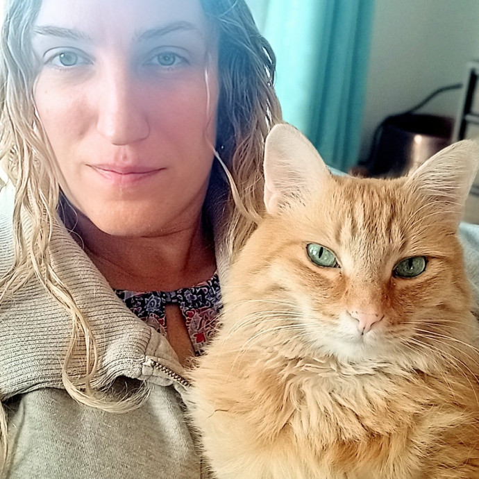 Cat Lover Offering Care